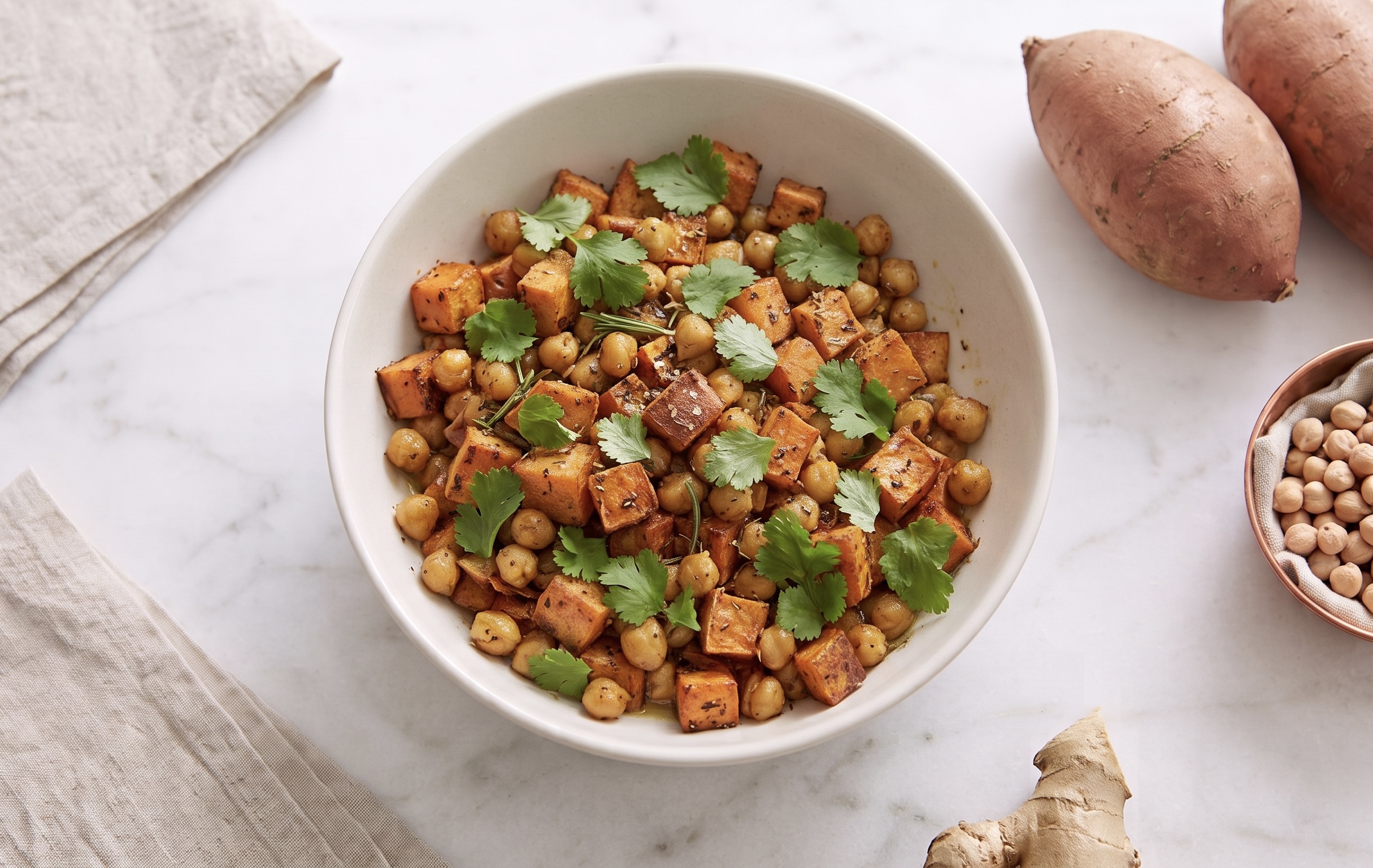 Bowl de Camote y Garbanzos al Ghee