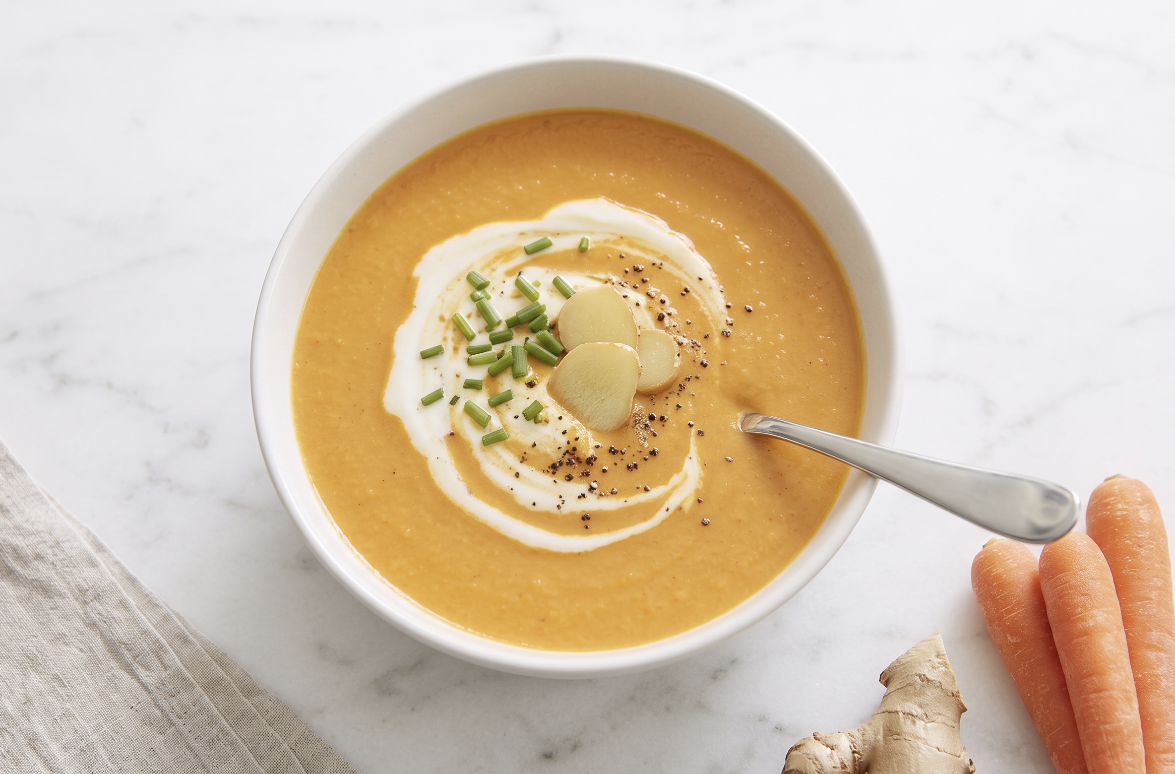 Crema Express de Zanahoria y Jengibre